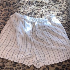 American Eagle Striped Paper bag Shorts